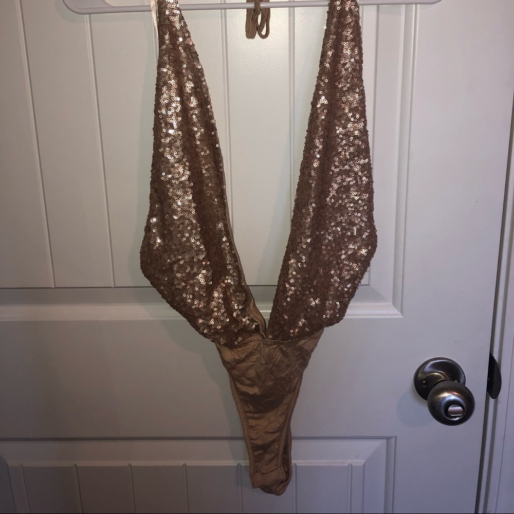 Deep V bodysuit